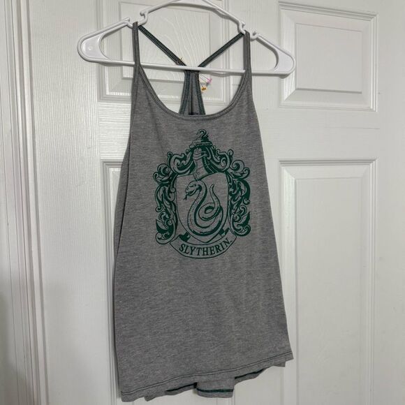 Warner Bros. Harry Potter Slytherin Gray and Green Tank Top L - Picture 2 of 8